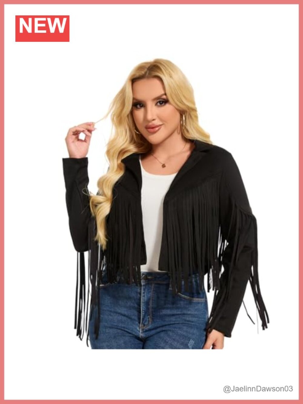 Faux Suede Fringe Jacket Tassel Motorcycle Western Hippie Coat